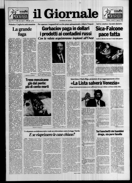 Il giornale : quotidiano del mattino